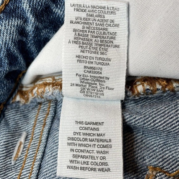 We The Free Size 28 Pieced Jeans Blue Denim Mom Straight Leg Hi-Rise OB9… - Picture 10 of 10